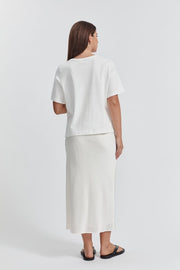 Maternity Satin Skirt (Ivory) 8