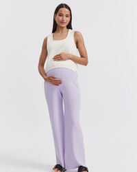 Stylish Maternity Pants (Lavender) 3