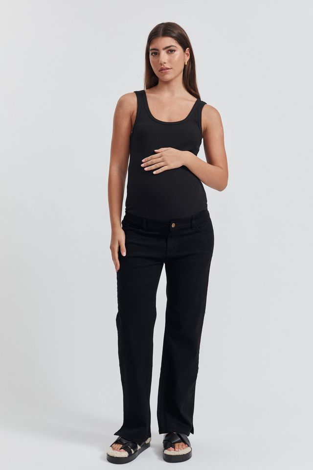 Stylish Maternity Jeans (Black) 4