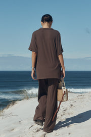 Rib Holiday Pant (Chocolate)