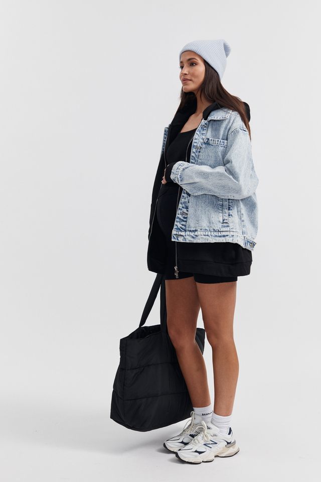 Maternity Denim Jacket (Saltwash) 2