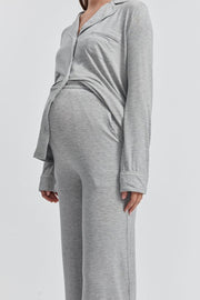 Soft Maternity PJ Shirt (Grey) 5