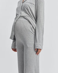 Soft Maternity PJ Shirt (Grey) 5