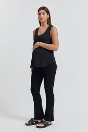 Organic Cotton Maternity Tank (Black) 2