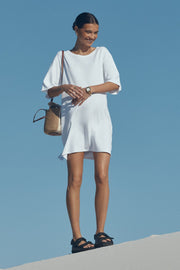 Organic Cotton T Dress (White)