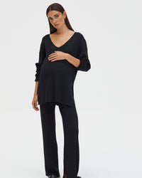 	Stylish Maternity Pants (Black) 4