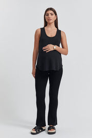 Organic Cotton Maternity Tank (Black) 4