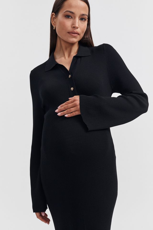 Black Luxury Maternity Dress 2