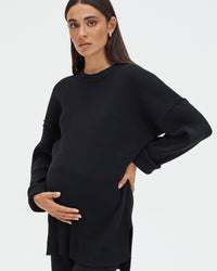 Designer Maternity Jumper (Black) 2