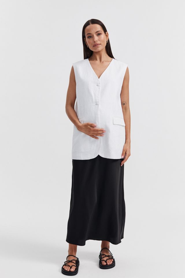 Maternity Satin Skirt (Black) 6