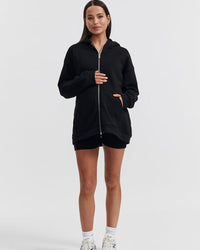 Stylish Maternity Hoodie (Black) 4