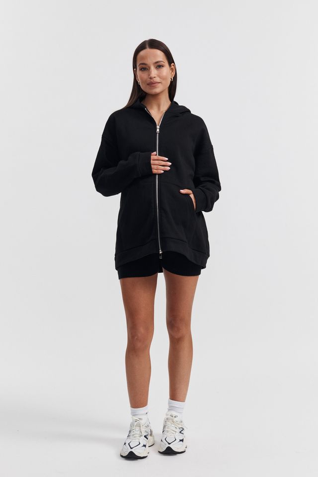 Stylish Maternity Hoodie (Black) 4