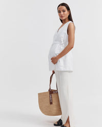 Maternity Soft Tailored Linen Vest 7