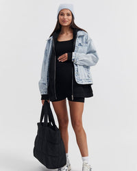 Maternity Denim Jacket (Saltwash) 3