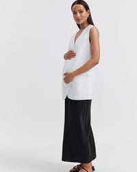 Maternity Satin Skirt (Black) 4