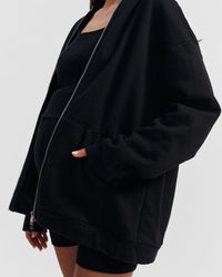 Stylish Maternity Hoodie (Black) 3