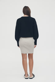 Stretchy Maternity Skirt (Taupe) 8