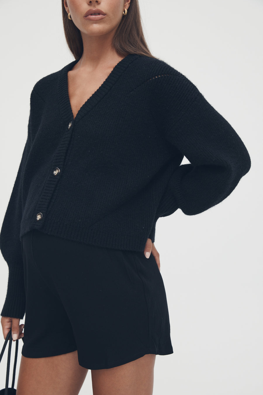 Black Maternity Cardigan 1