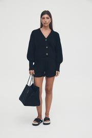 Overbump Stretchy Maternity Shorts Black 4