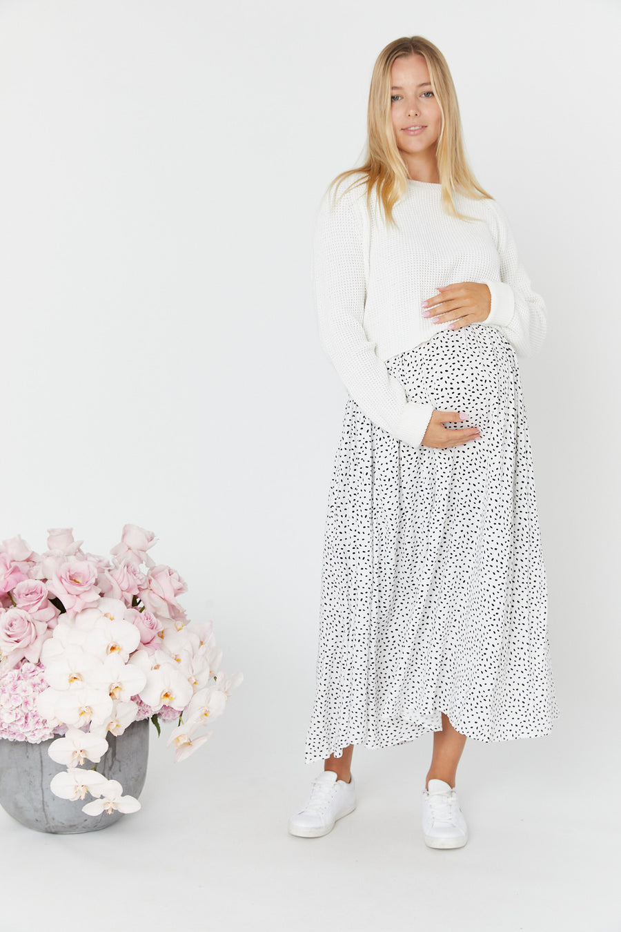 Cream Maternity Crop Jumper-5