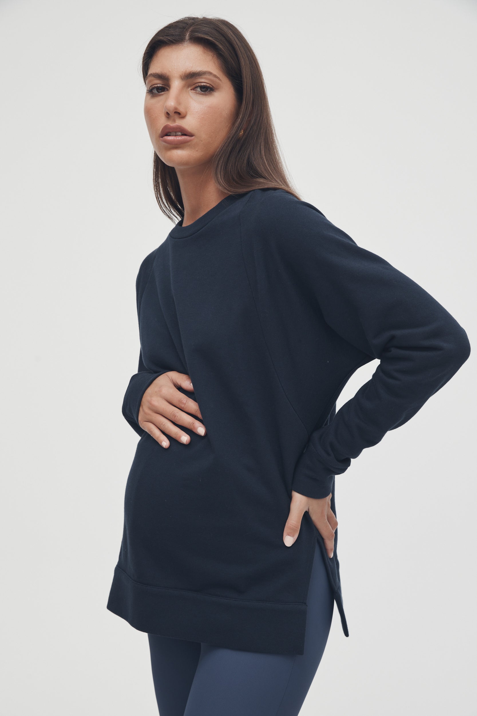 Maternity and Nursing Sweater (Navy) 1