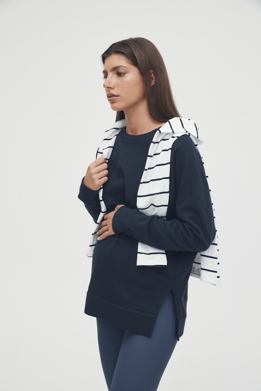 Maternity and Nursing Sweater (Navy) 4