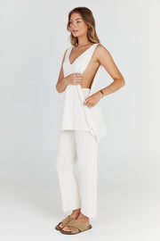 Maternity and Nursing Knit Tank White - 10