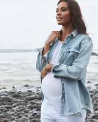 Maternity Denim Shirt - 1