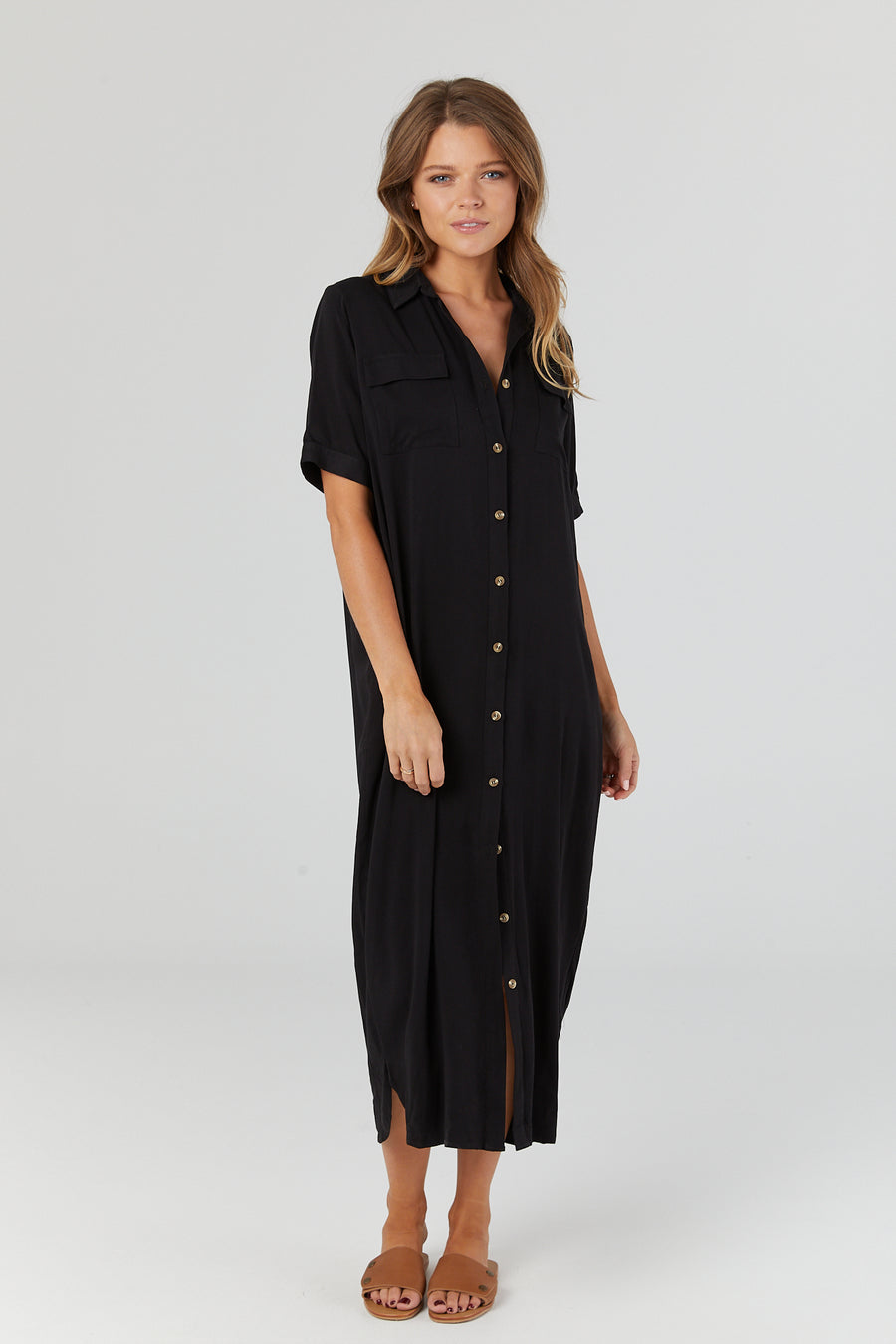 Lover Shirtdress (Black) - LEGOE.
