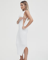 Luxury Breastfeeding Dress (White) 1