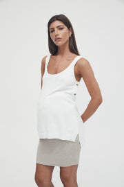 Stretchy Maternity Skirt (Taupe) 4