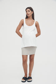 Stretchy Maternity Skirt (Taupe) 6