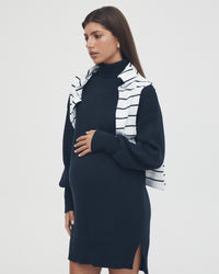 Maternity Knit Dress (Navy) 2