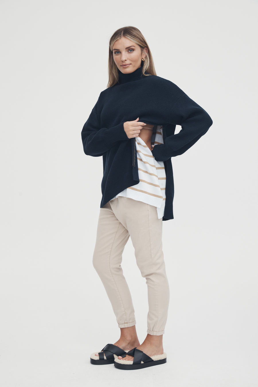 Maternity Knit Jumper (Navy) 9