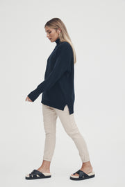 Maternity Denim Joggers (Sandstone) 10