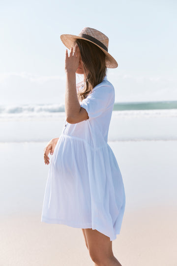 Santorini Dress (White) - LEGOE.