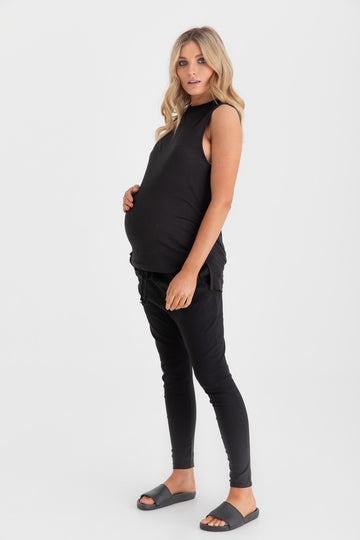 Maternity and Nursing Tank Black - 1