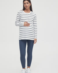 Stripe Maternity & Nursing Tee 4