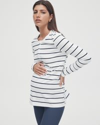Stripe Maternity & Nursing Tee 1