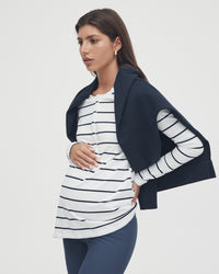 Stripe Maternity & Nursing Tee 3