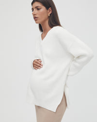 Maternity Knit Jumper (White) 7