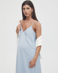 Pale Blue Maternity Slip Dress 5