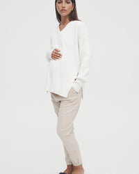 Maternity Knit Jumper (White) 1