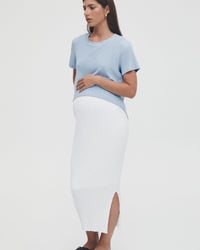 Stretchy Maternity Tee (Pale Blue) 2