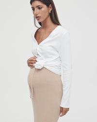 Stretchy Maternity Maxi Skirt 2