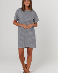 Toulouse Dress (Navy/White Stripe) - FINAL SALE