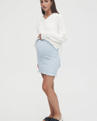 Stretchy Maternity Skirt (Pale Blue) 3