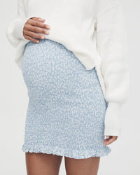 Stretchy Maternity Skirt (Pale Blue) 2