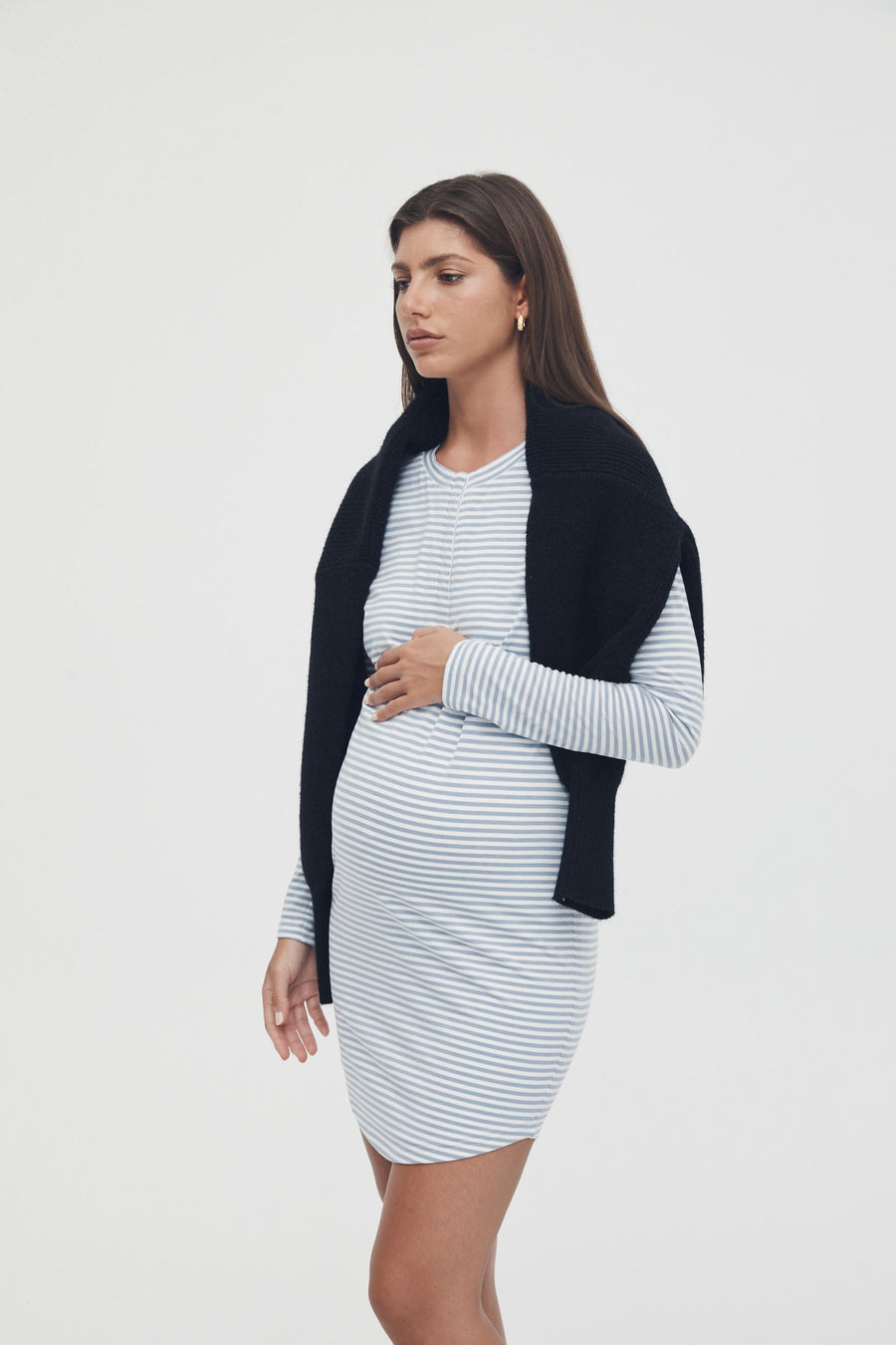 Stripe Maternity Dress 5