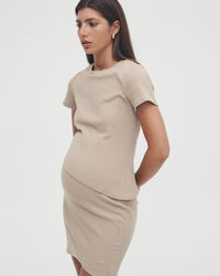 Stretchy Rib Maternity Dress 3